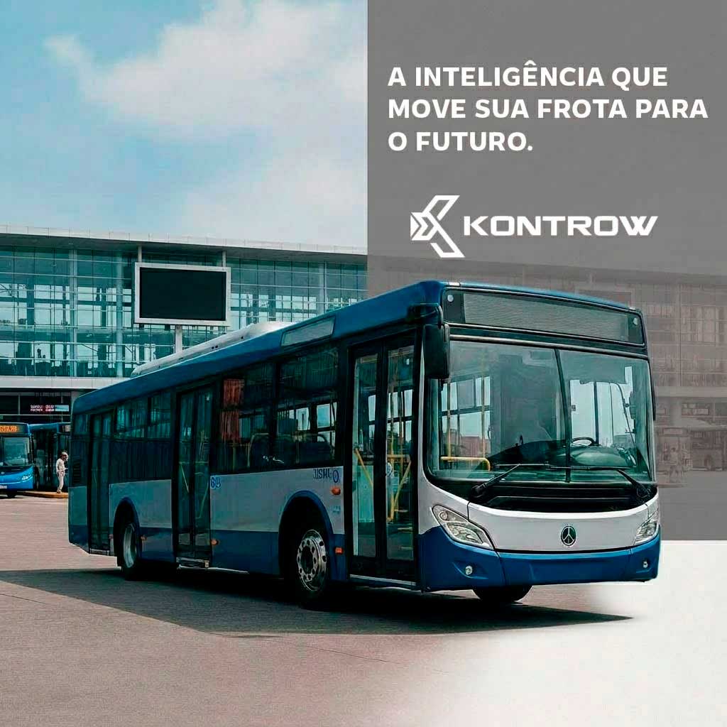 Frota de ônibus monitorada pela Kontrow